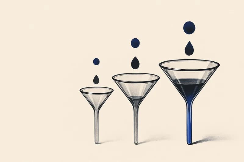 Editorial cover illustration for "LazyApply vs Sonara vs Sottos · Apply: 30-Day Test" — liquid-glass forms on cream paper with indigo accent.